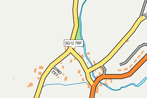 SG12 7RP map - OS OpenMap – Local (Ordnance Survey)