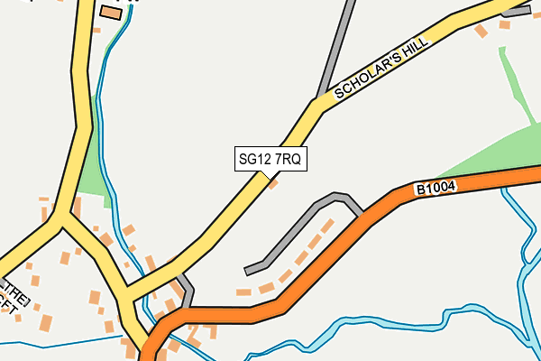 SG12 7RQ map - OS OpenMap – Local (Ordnance Survey)