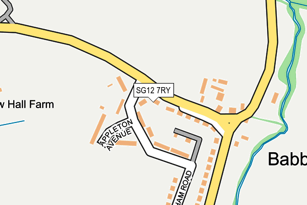 SG12 7RY map - OS OpenMap – Local (Ordnance Survey)