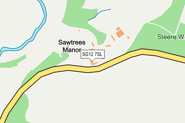 SG12 7SL map - OS OpenMap – Local (Ordnance Survey)