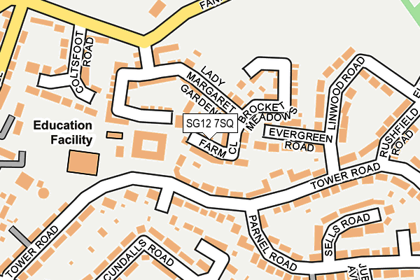 SG12 7SQ map - OS OpenMap – Local (Ordnance Survey)