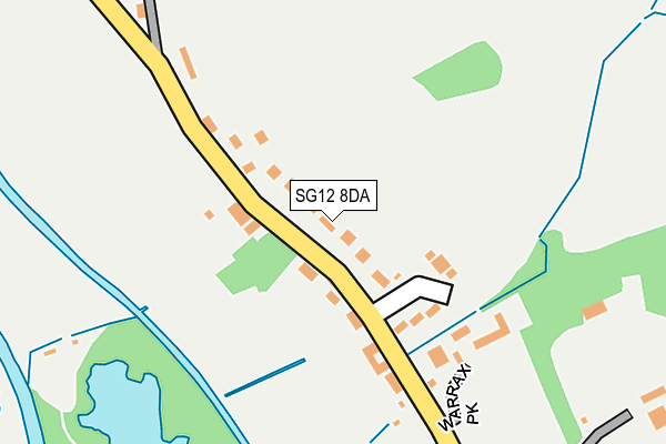 SG12 8DA map - OS OpenMap – Local (Ordnance Survey)