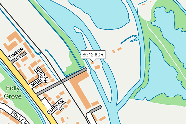 SG12 8DR map - OS OpenMap – Local (Ordnance Survey)