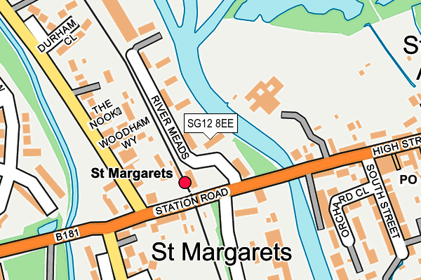 SG12 8EE map - OS OpenMap – Local (Ordnance Survey)