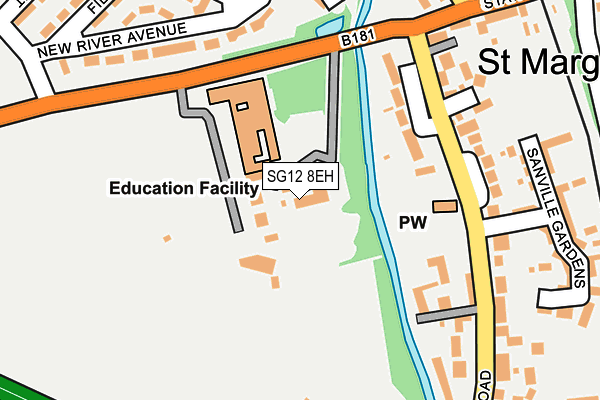 SG12 8EH map - OS OpenMap – Local (Ordnance Survey)