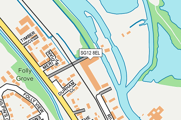 SG12 8EL map - OS OpenMap – Local (Ordnance Survey)