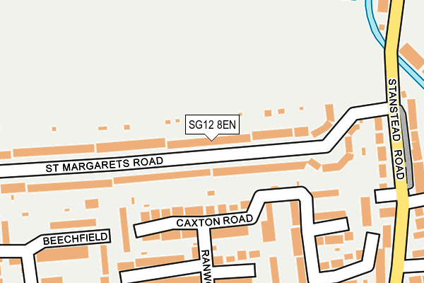 SG12 8EN map - OS OpenMap – Local (Ordnance Survey)