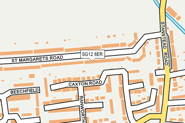 SG12 8ER map - OS OpenMap – Local (Ordnance Survey)