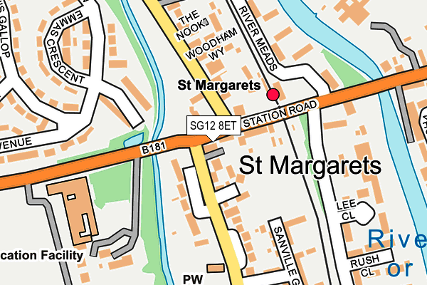 SG12 8ET map - OS OpenMap – Local (Ordnance Survey)