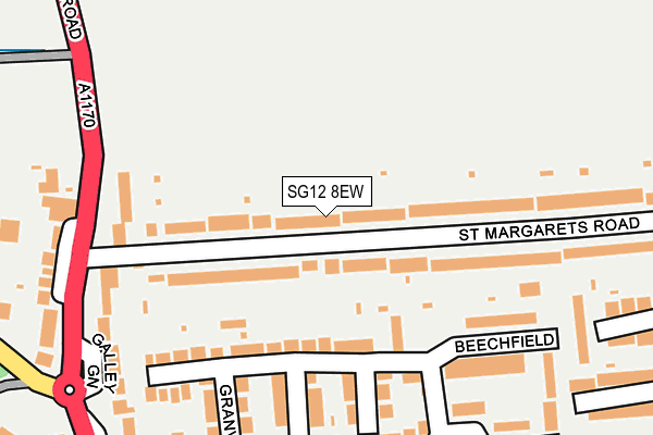 SG12 8EW map - OS OpenMap – Local (Ordnance Survey)