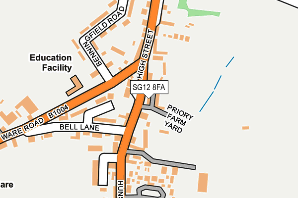 SG12 8FA map - OS OpenMap – Local (Ordnance Survey)