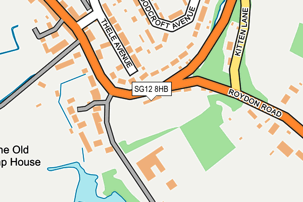 SG12 8HB map - OS OpenMap – Local (Ordnance Survey)