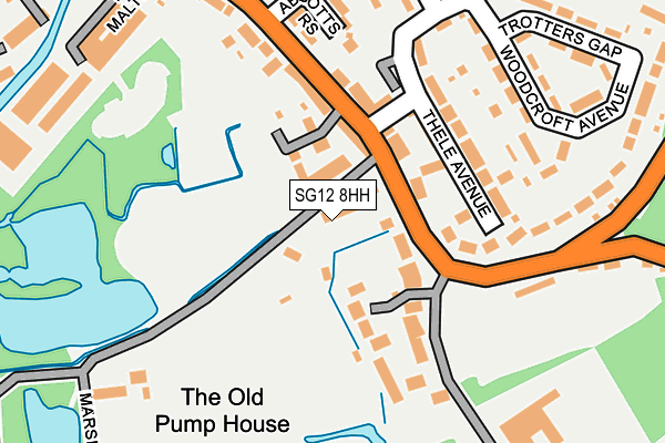 SG12 8HH map - OS OpenMap – Local (Ordnance Survey)
