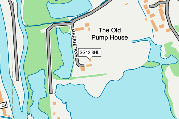 SG12 8HL map - OS OpenMap – Local (Ordnance Survey)