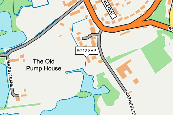 SG12 8HP map - OS OpenMap – Local (Ordnance Survey)