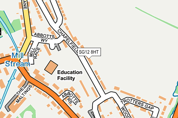 SG12 8HT map - OS OpenMap – Local (Ordnance Survey)