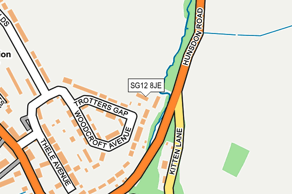 SG12 8JE map - OS OpenMap – Local (Ordnance Survey)