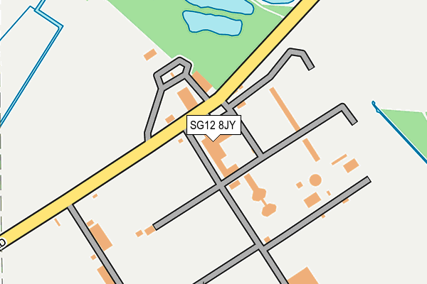 SG12 8JY map - OS OpenMap – Local (Ordnance Survey)