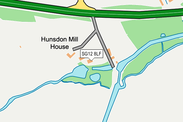 SG12 8LF map - OS OpenMap – Local (Ordnance Survey)