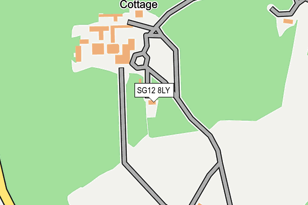 SG12 8LY map - OS OpenMap – Local (Ordnance Survey)