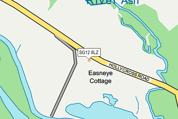 SG12 8LZ map - OS OpenMap – Local (Ordnance Survey)