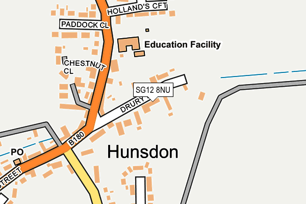 SG12 8NU map - OS OpenMap – Local (Ordnance Survey)