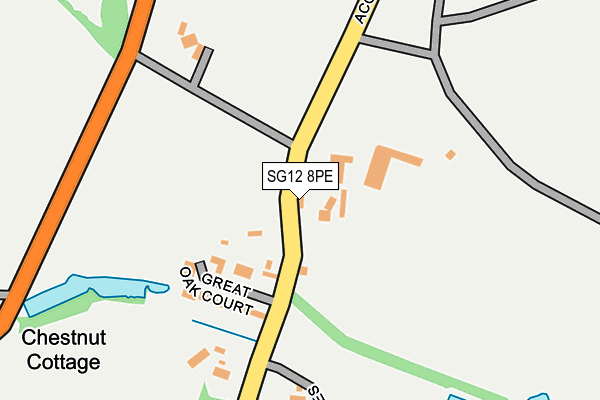 SG12 8PE map - OS OpenMap – Local (Ordnance Survey)