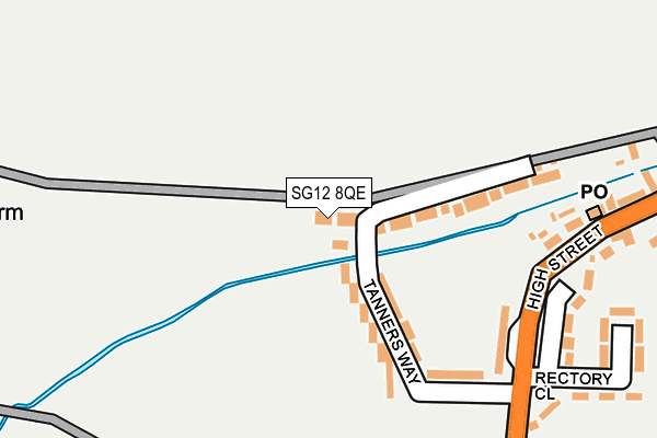 SG12 8QE map - OS OpenMap – Local (Ordnance Survey)