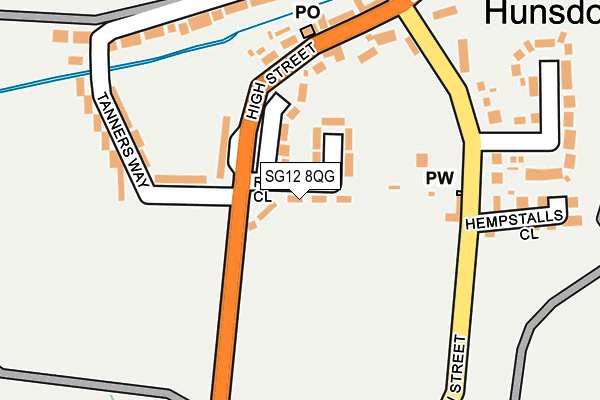 SG12 8QG map - OS OpenMap – Local (Ordnance Survey)