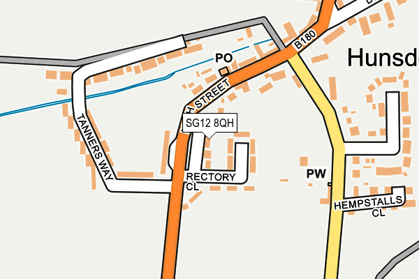 SG12 8QH map - OS OpenMap – Local (Ordnance Survey)