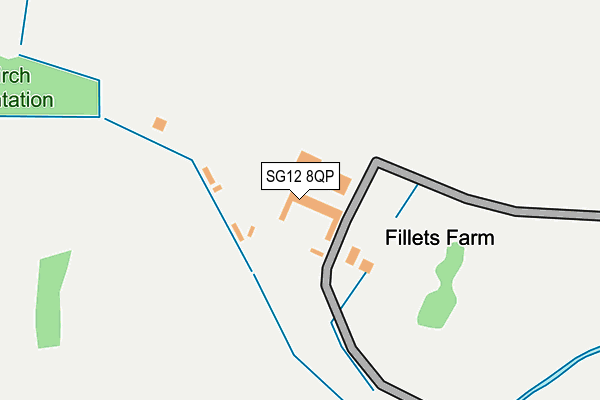 SG12 8QP map - OS OpenMap – Local (Ordnance Survey)