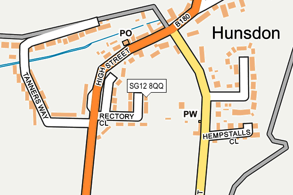 SG12 8QQ map - OS OpenMap – Local (Ordnance Survey)