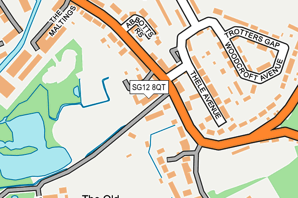 SG12 8QT map - OS OpenMap – Local (Ordnance Survey)