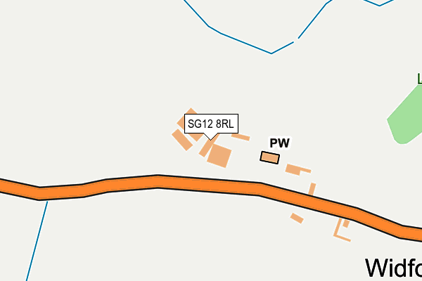 SG12 8RL map - OS OpenMap – Local (Ordnance Survey)