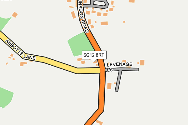 SG12 8RT map - OS OpenMap – Local (Ordnance Survey)