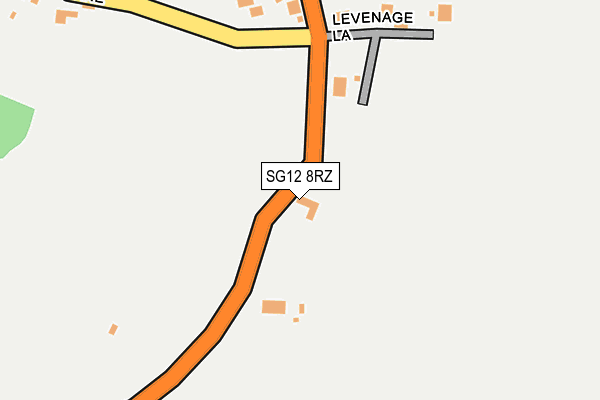 SG12 8RZ map - OS OpenMap – Local (Ordnance Survey)