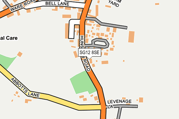 SG12 8SE map - OS OpenMap – Local (Ordnance Survey)