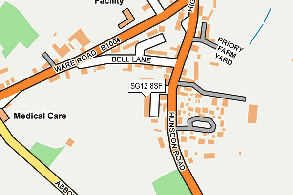 SG12 8SF map - OS OpenMap – Local (Ordnance Survey)
