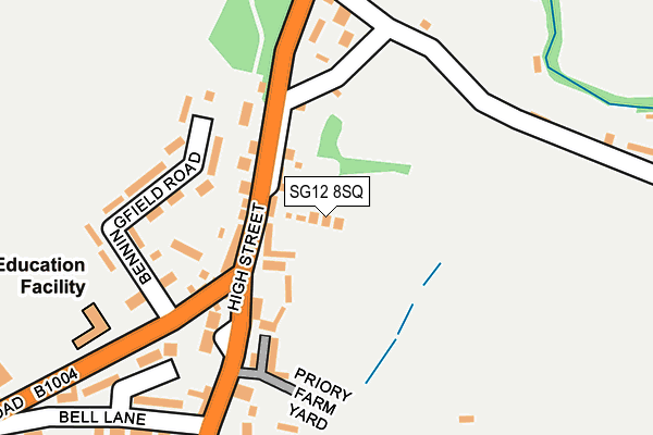 SG12 8SQ map - OS OpenMap – Local (Ordnance Survey)