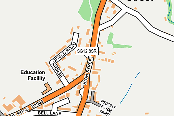 SG12 8SR map - OS OpenMap – Local (Ordnance Survey)