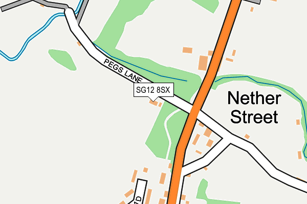 SG12 8SX map - OS OpenMap – Local (Ordnance Survey)