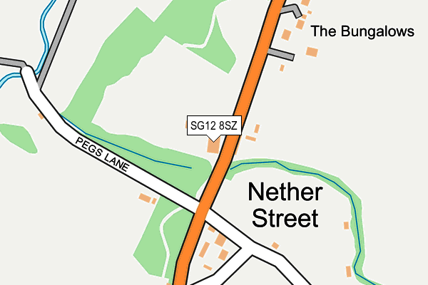SG12 8SZ map - OS OpenMap – Local (Ordnance Survey)