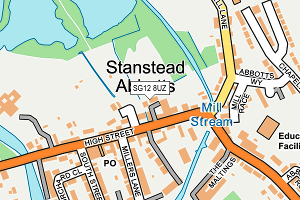 Map of ABBOTTS COURT (STANSTEAD ABBOTTS) MANAGEMENT LIMITED at local scale