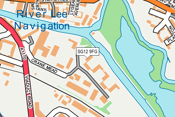 SG12 9FG map - OS OpenMap – Local (Ordnance Survey)