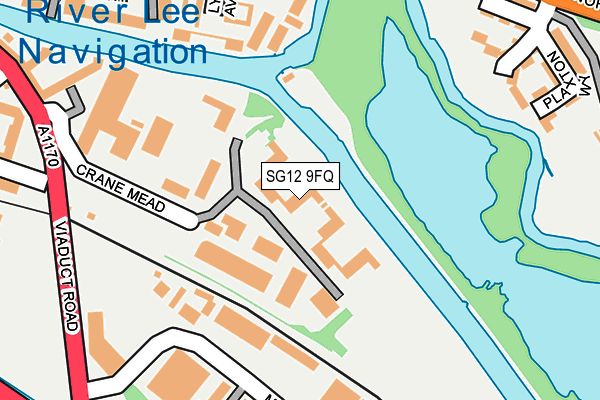 SG12 9FQ map - OS OpenMap – Local (Ordnance Survey)