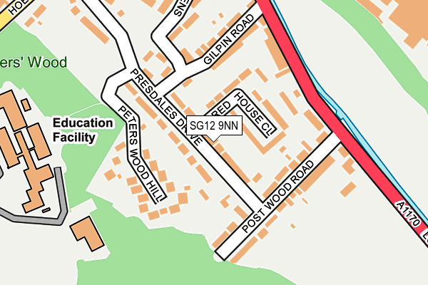 SG12 9NN map - OS OpenMap – Local (Ordnance Survey)