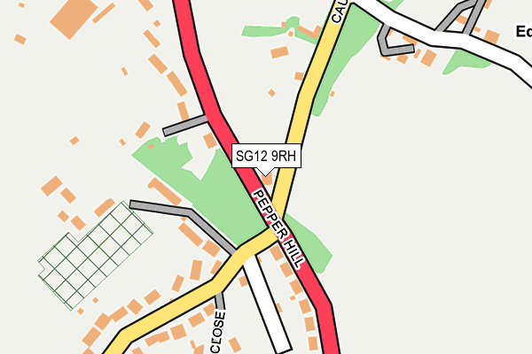 SG12 9RH map - OS OpenMap – Local (Ordnance Survey)