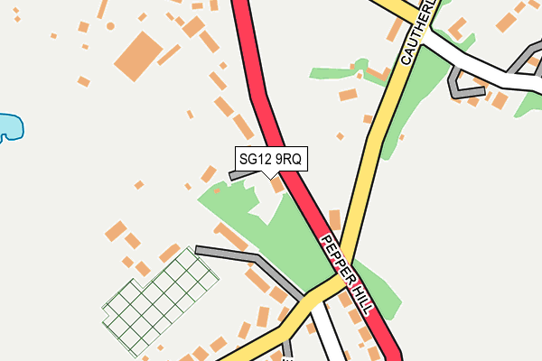 SG12 9RQ map - OS OpenMap – Local (Ordnance Survey)