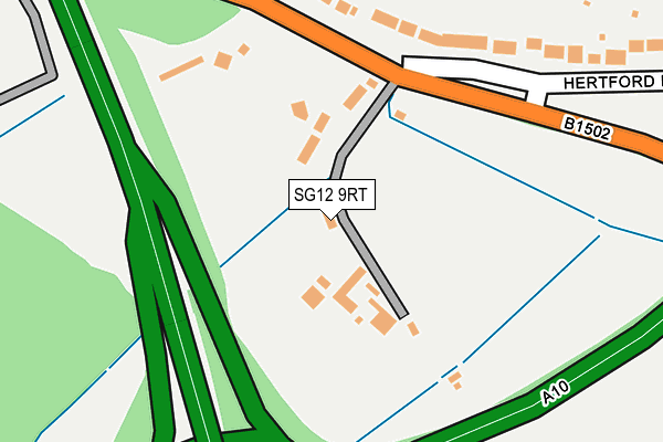 SG12 9RT map - OS OpenMap – Local (Ordnance Survey)