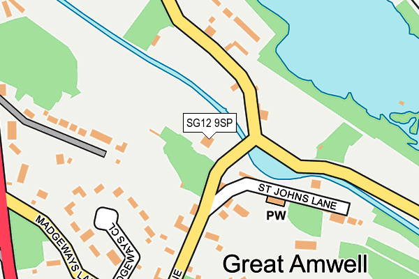 SG12 9SP map - OS OpenMap – Local (Ordnance Survey)